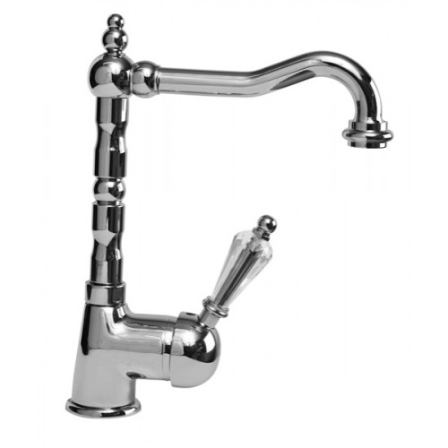 Single-lever basin mixer with 1” 1/4” pop-up waste