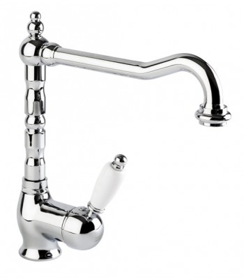 Monocomando lavello monoforo con bocca girevole