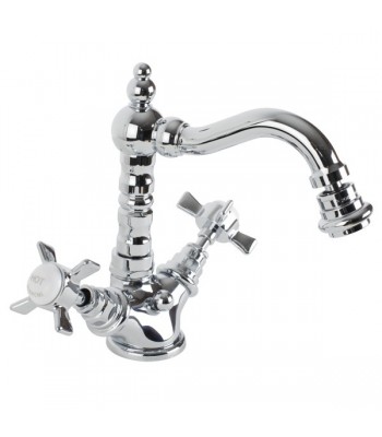 Single hole bidet mixer with automatic pop-up waste 1” 1/4”