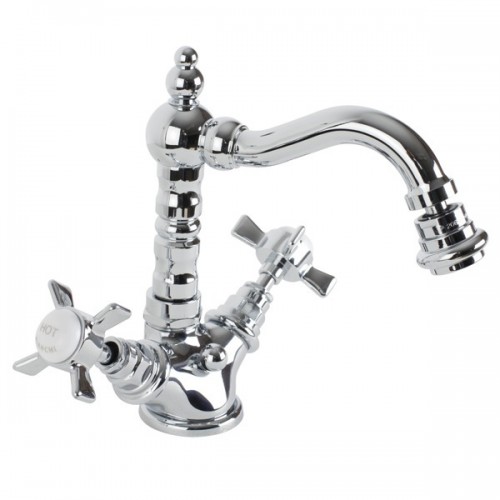 Single hole bidet mixer with automatic pop-up waste 1” 1/4”