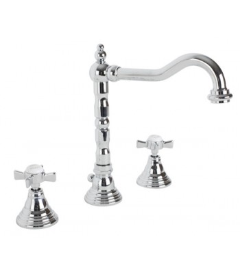 3 holes wash basin mixer with automatic pop-up waste 1" 1/4"