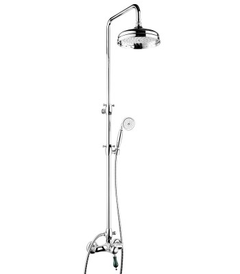 Miscelatore monocomando esterno doccia con colonna e soffione ø 200