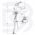 Miscelatore lavabo con bocca estraibile e scarico 1”1/4