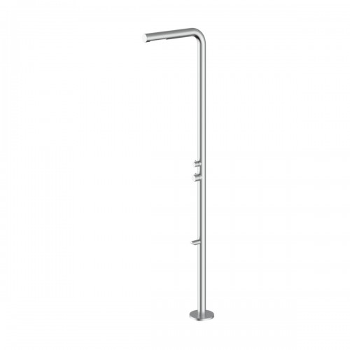 Outdoor floor standing shower column 2 ways with  shower head and foot wash