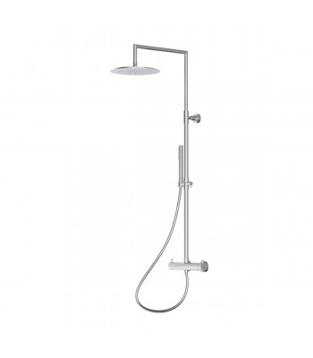 External single lever shower mixer with shower column, inox shower head ø250 mm
