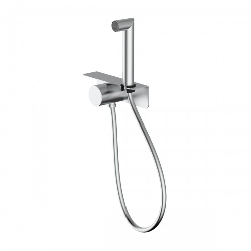 Shout-off shower kit, with shelf and on-off tap and 150 cm flexible hose
