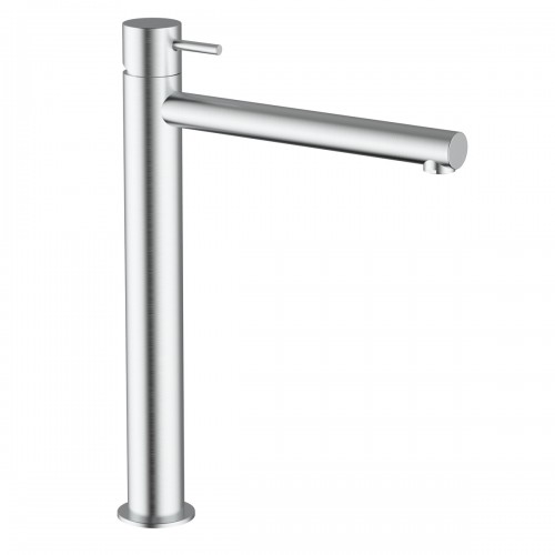 Single lever basin mixer prolungated without pop-up waste