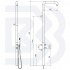 Outdoor wall mounted  shower column 2 ways with  shower head and  shower set