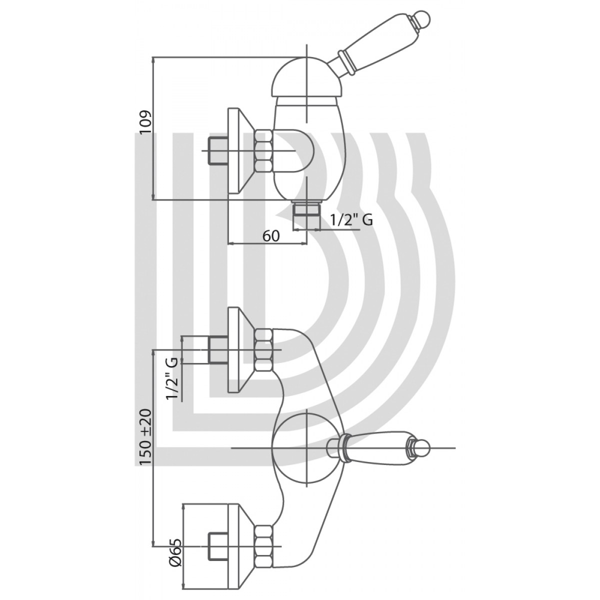 External shower mixer without shower kit VSCVNS2005SK