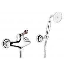 Miscelatore monocomando esterno doccia con flessibile cm 150, supporto e doccia Miscelatore monocomando esterno doccia con flessibile cm 150, supporto e doccia